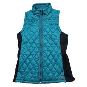 Noble Outfitters Ark Puffer Vest Womens Medium Green Quilted Equestrian Gilet